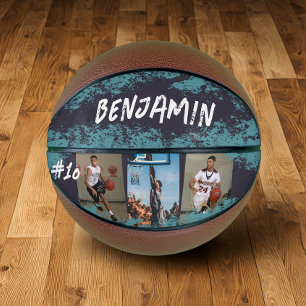 Ballon De Basket Photo marine et bleue personnalisée
