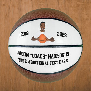 Ballon De Basket Photo personnalisable blanche