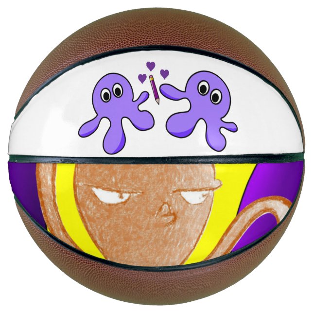 Ballon De Basket Pieuvre violette de basket-ball (Devant)