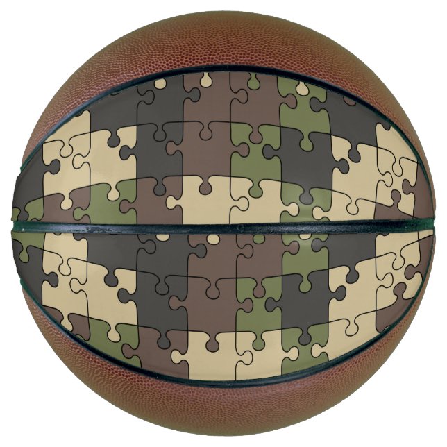 Ballon De Basket Puzzle camouflage Basketball (Devant)