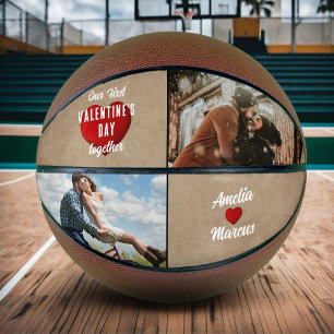 Ballon De Basket Red Heart Our First Valentine's Together 2 Photo