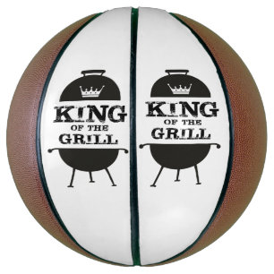 Ballon De Basket Roi Du Grill, Couronne Blanche Noire