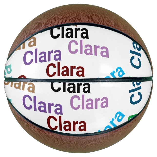 Ballon De Basket SIMPLE ajouter nom typographie calligraphie noms d (Devant)