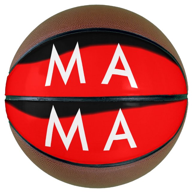 Ballon De Basket Simple monogramme ajouter votre nom lettre man min (Devant)