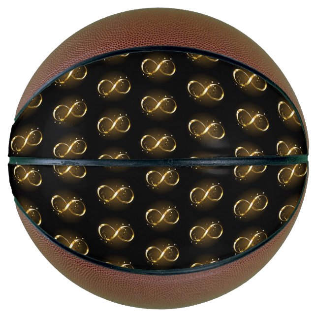 Ballon De Basket Symbole d'infini doré (Devant)