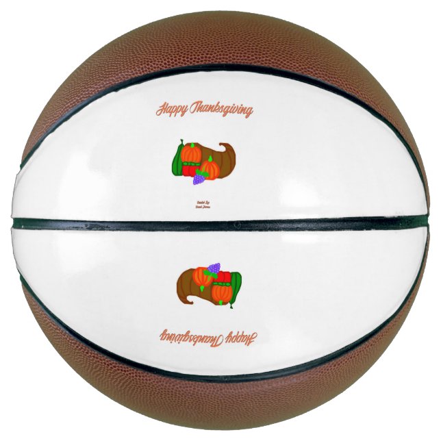 Ballon De Basket Thanksgiving Cornucopia Basket (Devant)