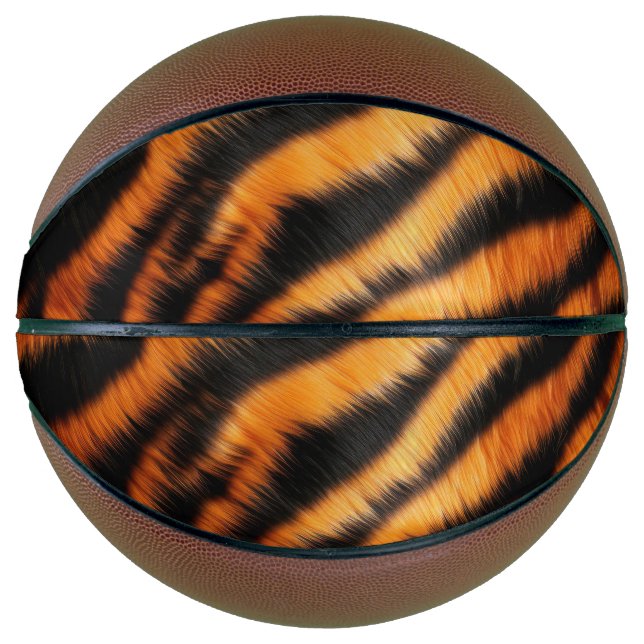 Ballon De Basket Tigre noir orange (Devant)