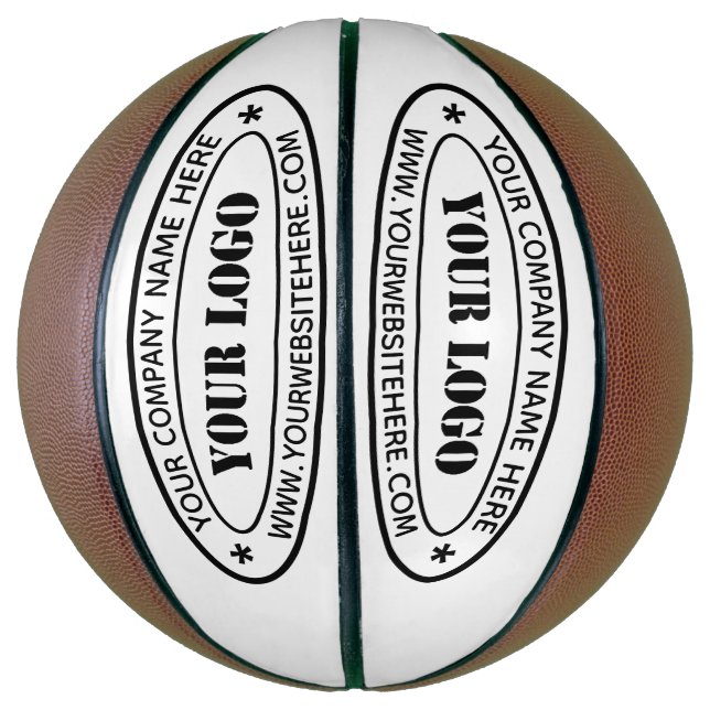 Ballon De Basket Timbre d'entreprise du logo d'entreprise personnal (Vertical)