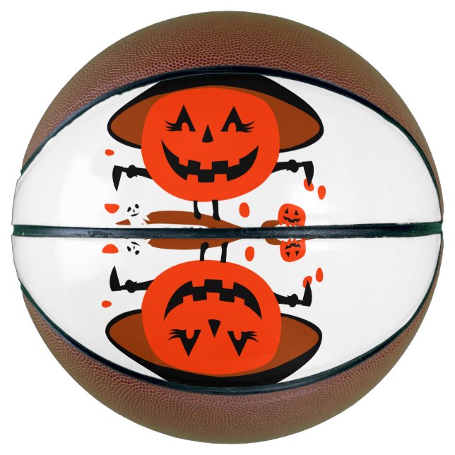 Ballon De Basket Treck Trat Citrouille Sourire (Devant)