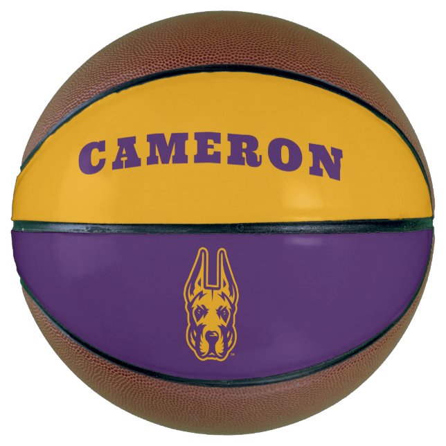 Ballon De Basket Université d'Albany Chef de la mascotte Great Dane (Devant)