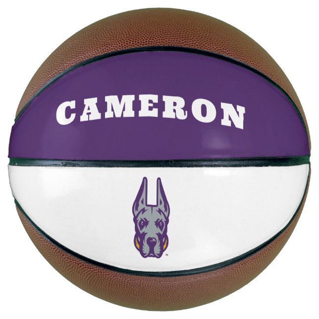 Ballon De Basket Université d'Albany Chef de la mascotte Great Dane (Devant)