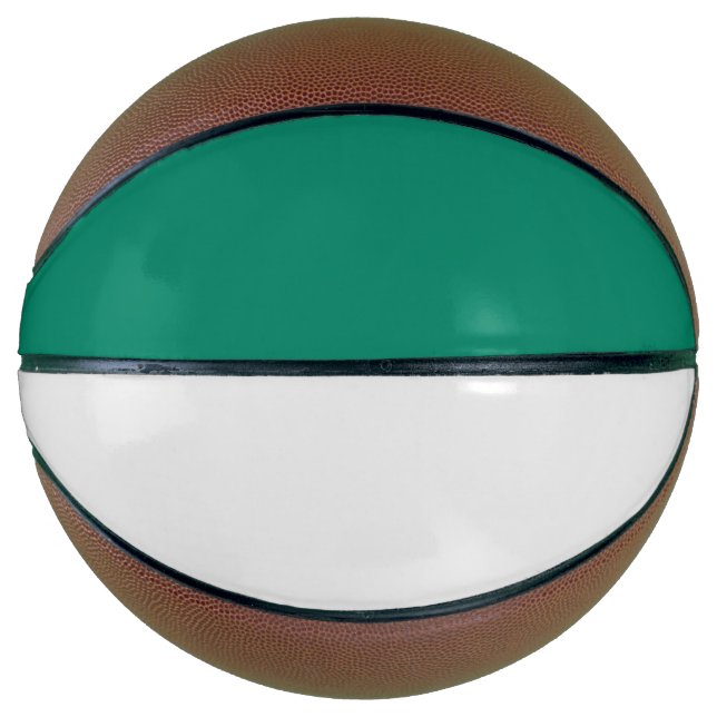 Ballon De Basket Vert émeraude foncé Bleu couleur solide Design (Devant)