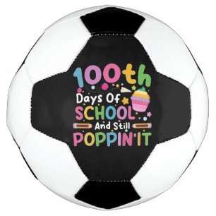 Ballon De Foot 100 jours d'école et fille toujours branchée 