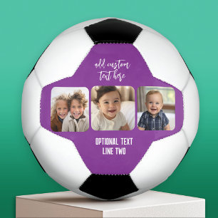 Ballon De Foot 3 Photo Collage avec script de rebond tendance - v