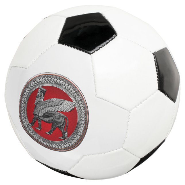 Ballon De Foot [400] Taureau ailé assyrien : Argent et lamassu no (3/4)