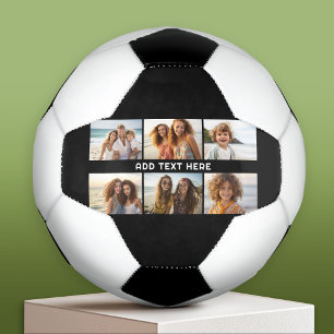 Ballon De Foot 6 Collage photo 1 ligne de texte — CAN Edit Black