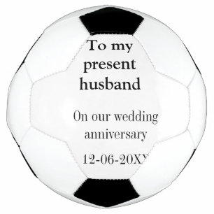 Ballon De Foot À mon mari mariage anniversaire ajouter nom date m