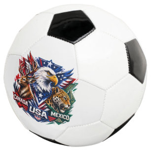 Ballon De Foot Aigle Cerf Jaguar Nature Art coupe du monde 2026
