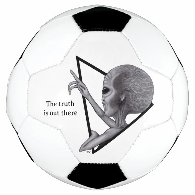 Ballon De Foot Alien gris, la vérité est là (Devant)