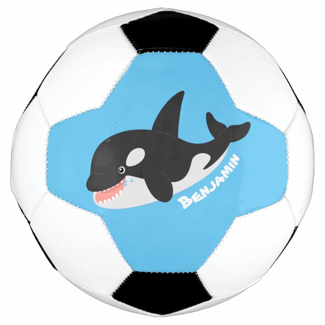 Ballon De Foot Amusante baleine orque mignonne dessin animé (Devant)