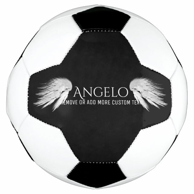 Ballon De Foot ANGEL WINGS Black Nom personnalisé (Devant)