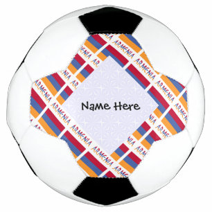 Ballon De Foot Arménie et drapeau arménien personnalisé en mosaïq