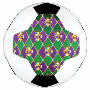 Ballon De Foot Arrière - plan de bijoux Mardi Gras