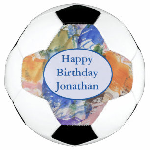 Ballon De Foot Art Abstrait d'éclaboussure couleur