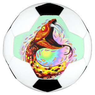 Ballon De Foot Attaque de serpent Psychedelic Surreal Art