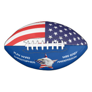 Ballon De Foot Attaquer l'aigle, le drapeau américain, patriotiqu
