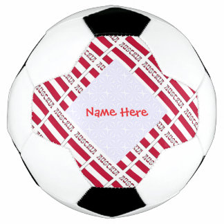 Ballon De Foot Autriche Drapeau autrichien Carrelé Rouge Personna