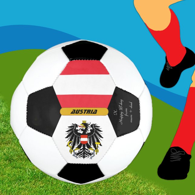 Ballon De Foot Autriche Personnalisée, Drapeau, Photo Soccer Ball (Créateur téléchargé)