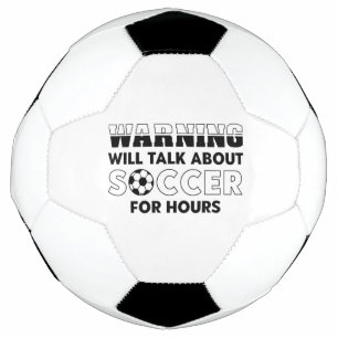 Ballon De Foot Avertissement Parlera De Football Pendant Des Heur