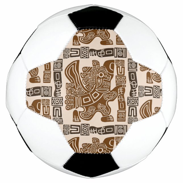 Ballon De Foot Aztec Eagle Guerrier Tribal Art antique (Devant)