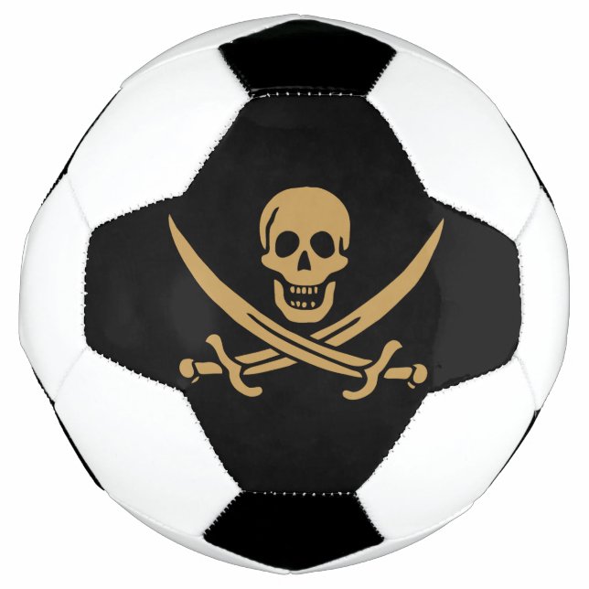 Ballon De Foot Aztec Gold Crâne et cutlass Pirate Calico Jack (Devant)