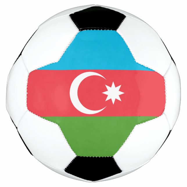 Ballon De Foot Bal de football patriotique avec drapeau d'Azerbaï (Devant)