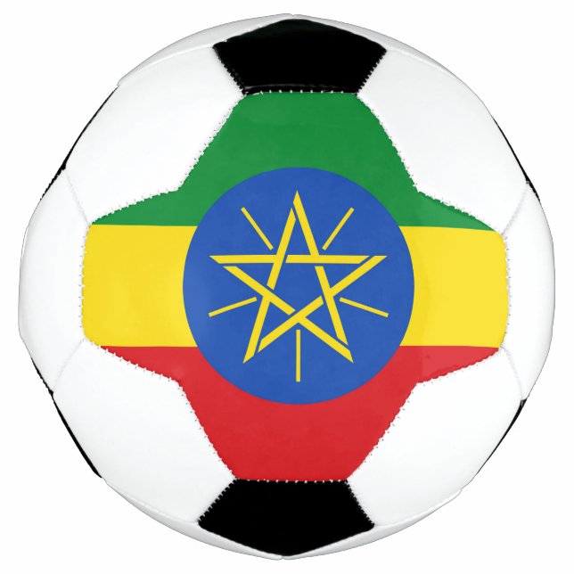 Ballon De Foot Bal de football patriotique avec drapeau d'Éthiopi (Devant)