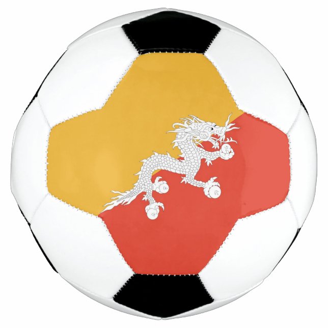 Ballon De Foot Bal de football patriotique avec drapeau du Bhouta (Devant)