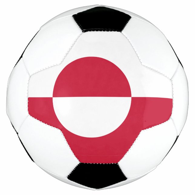 Ballon De Foot Bal de football patriotique avec drapeau du Groenl (Devant)