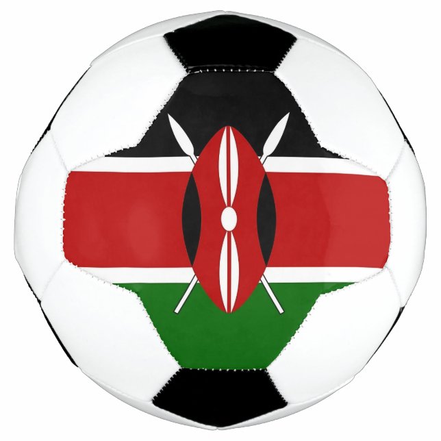 Ballon De Foot Bal de football patriotique avec drapeau du Kenya (Devant)