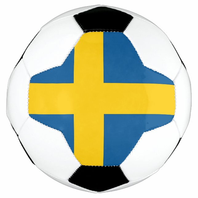 Ballon De Foot Bal de football patriotique avec drapeau suédois (Devant)