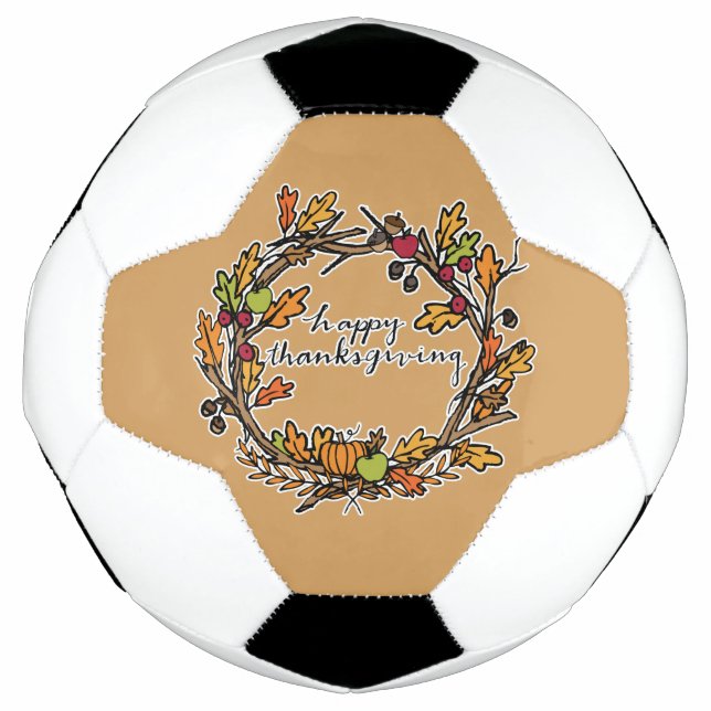 Ballon De Foot Bal de soccer de la famille bon thanksgiving (Devant)