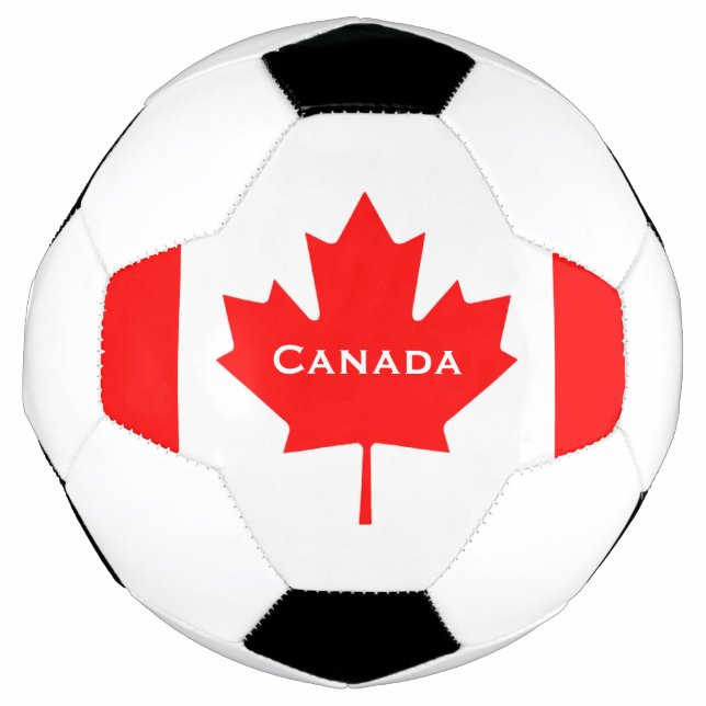 Ballon De Foot Bal de soccer du drapeau canadien (Devant)