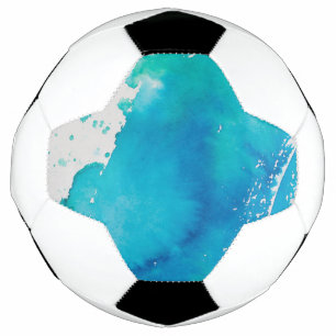 Ballon De Foot Balle de football bleu blanc design artistique océ