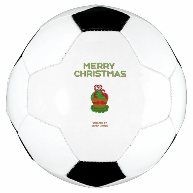 Ballon De Foot Balle de football de Noël Cupcake (Devant)