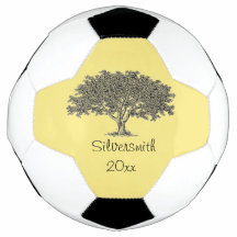 Balle de football - Nom et date avec arbre généalo