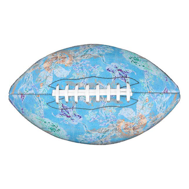 Ballon De Foot Bandana florale pastel bleu clair (Devant)