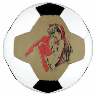 Ballon De Foot Bandes dessinées R & B, Anime Loli Chat Fille aux