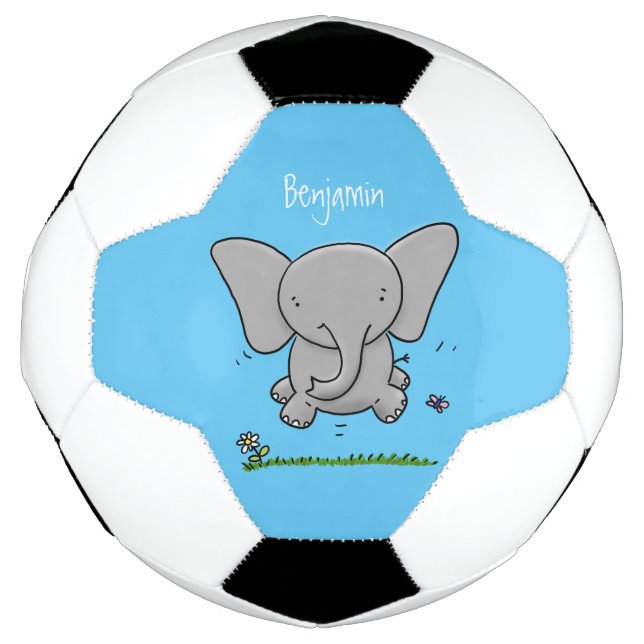 Ballon De Foot Belle adorable dessin d'éléphant bébé (Devant)