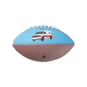Ballon De Foot Belle ambulance rouge caricature van